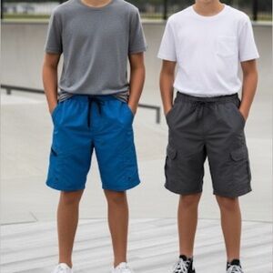 Plugg co Boys  Blue and Gray Shorts